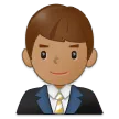 man office worker: medium skin tone pour la plateforme Samsung