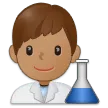 man scientist: medium skin tone pour la plateforme Samsung