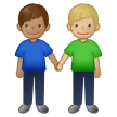 men holding hands: medium skin tone, medium-light skin tone per la piattaforma Samsung