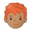 man: medium skin tone, red hair pour la plateforme Samsung