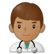 man health worker: medium skin tone til Samsung platform