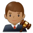 man judge: medium skin tone untuk platform Samsung
