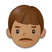 man: medium skin tone สำหรับแพลตฟอร์ม Samsung
