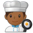 man cook: medium-dark skin tone til Samsung platform