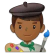 man artist: medium-dark skin tone til Samsung platform