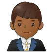 Samsung platformu için man office worker: medium-dark skin tone