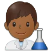 man scientist: medium-dark skin tone pentru platforma Samsung