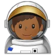 man astronaut: medium-dark skin tone สำหรับแพลตฟอร์ม Samsung