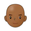 man: medium-dark skin tone, bald alustalla Samsung