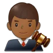man judge: medium-dark skin tone pentru platforma Samsung