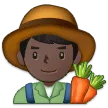 man farmer: dark skin tone لمنصة Samsung