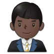 Samsung platformu için man office worker: dark skin tone