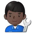 man mechanic: dark skin tone für Samsung Plattform