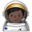 man astronaut: dark skin tone สำหรับแพลตฟอร์ม Samsung