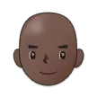 man: dark skin tone, bald alustalla Samsung