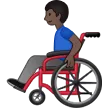 man in manual wheelchair: dark skin tone untuk platform Samsung