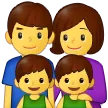 family: man, woman, boy, boy para la plataforma Samsung