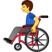 man in manual wheelchair untuk platform Samsung