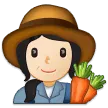 woman farmer: light skin tone für Samsung Plattform