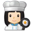 woman cook: light skin tone per la piattaforma Samsung