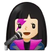 woman singer: light skin tone สำหรับแพลตฟอร์ม Samsung