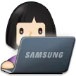 Samsung platformu için woman technologist: light skin tone