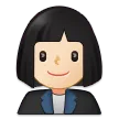 woman office worker: light skin tone untuk platform Samsung