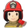Samsung dla platformy woman firefighter: light skin tone