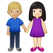 Samsung dla platformy woman and man holding hands: light skin tone, medium-light skin tone