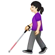 Samsung dla platformy woman with white cane: light skin tone