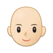 woman: light skin tone, bald für Samsung Plattform