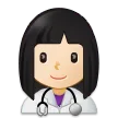 woman health worker: light skin tone for Samsung platform