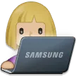 Samsung platformu için woman technologist: medium-light skin tone