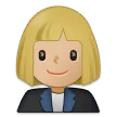 woman office worker: medium-light skin tone สำหรับแพลตฟอร์ม Samsung