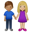 woman and man holding hands: medium-light skin tone, medium skin tone για την πλατφόρμα Samsung