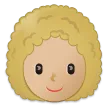 Samsung dla platformy woman: medium-light skin tone, curly hair