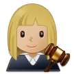 woman judge: medium-light skin tone สำหรับแพลตฟอร์ม Samsung