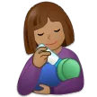 woman feeding baby: medium skin tone pentru platforma Samsung