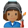 Samsung platformu için woman factory worker: medium skin tone