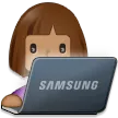 Samsung platformu için woman technologist: medium skin tone