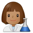 woman scientist: medium skin tone voor Samsung platform