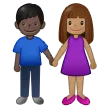 woman and man holding hands: medium skin tone, dark skin tone για την πλατφόρμα Samsung