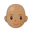 woman: medium skin tone, bald pour la plateforme Samsung