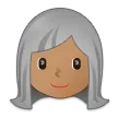 woman: medium skin tone, white hair alustalla Samsung