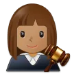 Samsungプラットフォームのwoman judge: medium skin tone