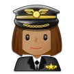 woman pilot: medium skin tone per la piattaforma Samsung