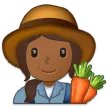 Samsung platformu için woman farmer: medium-dark skin tone