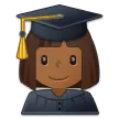 woman student: medium-dark skin tone til Samsung platform