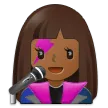 woman singer: medium-dark skin tone til Samsung platform