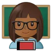 woman teacher: medium-dark skin tone pour la plateforme Samsung